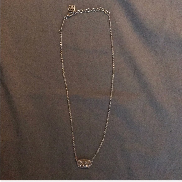Kendra Scott Jewelry - Elisa Silver Pendant Necklace in Platinum Drusy
